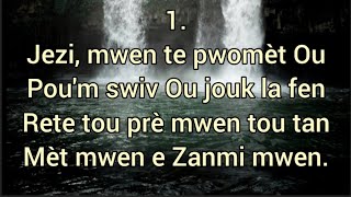 109 kreyòl chan desperans  Jezi mwen te pwomèt Ou  instrumental ak lyrics [upl. by Ellenod]