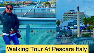 Walking Tour At Pescara Italy with hubbyPescaraBeachItaly2022 [upl. by Tinya573]