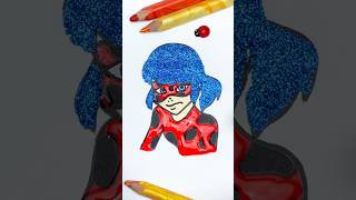 🐞Miraculous Ladybug ⏪ Reverse Glitter Coloring ✨🎨 glitter glitterart ladybug art color [upl. by Atekin]