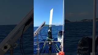 Sailing wind vane steering sailing singlehandedsailing sailboat [upl. by Marilin769]