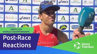 PostRace Reactions  DAVID CANTERO DEL CAMPO  MEN’S U23 WORLD CHAMPIONSHIPS [upl. by Etnauq]