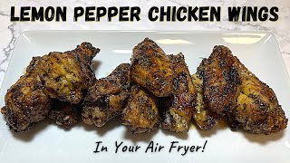 Air Fryer Lemon Pepper Chicken Wings  Easy Lemon Pepper Chicken  Air Fryer Recipes [upl. by Codel]