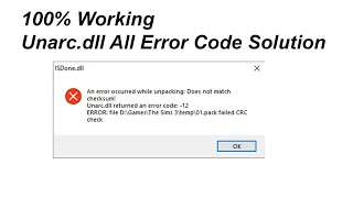 How to fix ISDonedll amp Unarcdll Error Code 1 11 12 14 6 Fix for Windows game amp softwere [upl. by Amat826]