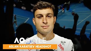 Aslan Karatsev Headshot  Australian Open 2022  AO Style [upl. by Dietz402]