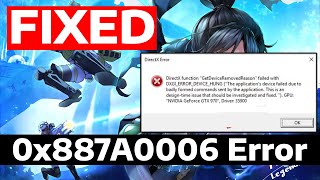 How To Fix Apex Legends DXGI ERROR DEVICE HUNG Engine Error 0x887A0006 [upl. by Cahn]