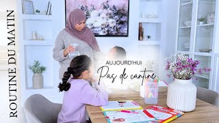 ROUTINE DU MATIN  Etre productive un jour où il n y a pas de cantine [upl. by Enyrehtak]