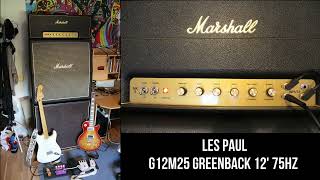 G12M25 Greenback 75Hz vs G12H30 Heritage 55Hz CleanDirty  Strat amp LP Test [upl. by Eneleahcim]