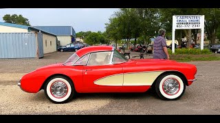 1950s Orange Corvette Debut NSP Car Show 8232024 Minnesota [upl. by Ecinrahs]