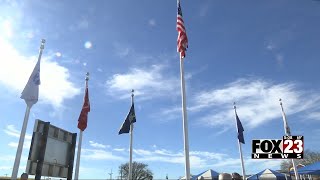 Video Bartlesville community celebrates new memorial at Veterans Park [upl. by Bellaude757]