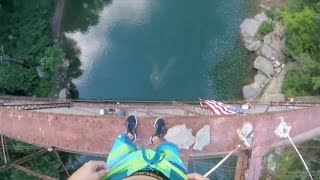 Daredevil Jumps Off 105ft Bridge [upl. by Volkan]