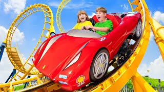 Diana and Roma visited Ferrari World Theme Park 2024 [upl. by Behlke]