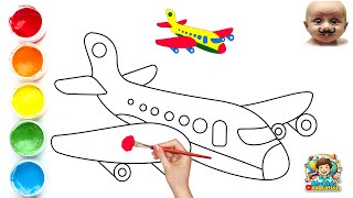 quotAeroplane Painting for Kids  Easy StepbyStep Art Tutorial  Abukids Educationquot [upl. by Roybn]