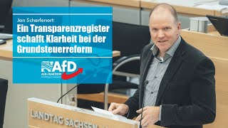 Jan Scharfenort Ein Transparenzregister schafft Klarheit bei der Grundsteuerreform [upl. by Navarro]