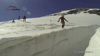 Crevasse rescue practice  stop a falling in a crevasse [upl. by Jaquiss]