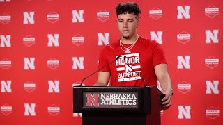 Nebraskas Dylan Raiola press conference after win over Wisconsin [upl. by Duwad]