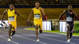 Oblique Seville DESTROYS Noah Lyles  Racers Grand Prix 2024  Jamaica Invitational [upl. by Accemahs]