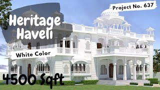 P637C Heritage Haveli For Mr Jayvardhan Singh Ji Khandwasura Barnagar Ujjain MP White Haveli [upl. by Anilys873]