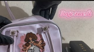 ASMR  TSA bags check sound of wrapper no talking 👜 [upl. by Nrol64]