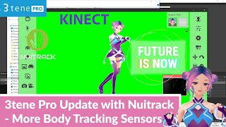 3tene Pro updates with Nuitrack  More body tracking sensor supported Kinect V1V2ampOrbbec series [upl. by Alberik]