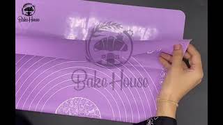 Bake House Silicone Fondant Rolling Mat With Measurements Of 43 x 35cm Bake House [upl. by Ahsinom]