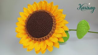 🌻Aprende a Tejer Girasol Grande a Crochet  Parte 2🌻🧶 [upl. by Cardew408]