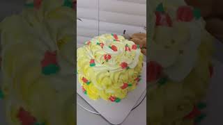 Yellow fully covered cake [upl. by Akirre]