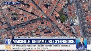 Un immeuble sest effondré rue dAubagne à Marseille [upl. by Bo199]