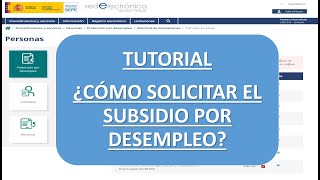 TUTORIAL ¿Cómo solicitar el subsidio por desempleo [upl. by Attebasile]