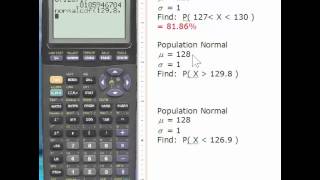 Using the TI83 to find the area under the Normal Curve [upl. by Kath]