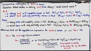 Strengths of Acids and Bases [upl. by Enrobyalc]