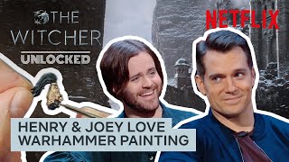 Henry Cavill amp Joey Batey Get the Cast Into Warhammer Painting  The Witcher Unlocked  Geeked [upl. by Beller]