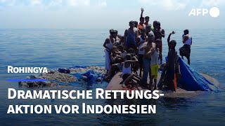 Dramatische Rettungsaktion vor der Küste Indonesiens  AFP [upl. by Hayward]