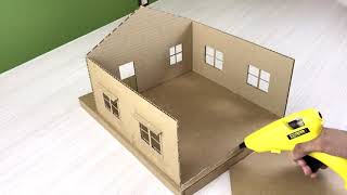 Paper house making very easy way best for school project work 2 [upl. by Nevai]