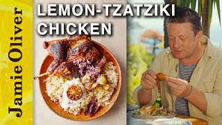 Lemontzatziki Chicken  Jamie Oliver Cooks the Mediterranean [upl. by Edveh]