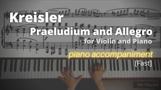 Kreisler  Praeludium and Allegro Piano Accompaniment Fast [upl. by O'Connor]