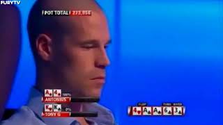 Patrik Antonius TRIPLE CHECKS Full House Poker Trap [upl. by Jaylene]