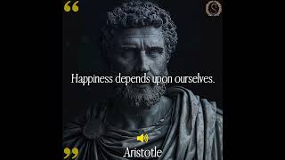 quotHappiness depends upon ourselvesquot Aristotle quotes motivation stoicism dailystoic aurelius [upl. by Zacks]