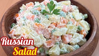 RUSSIAN SALAD With Only 4 ingredients  Best Healthy Salad Recipe [upl. by Nitsa]