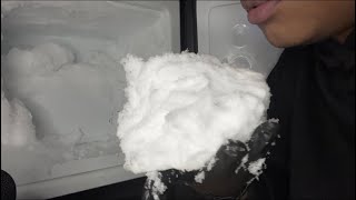 CARBONATED FREEZER FROST  ASMR ICE EATING [upl. by Seraphine]