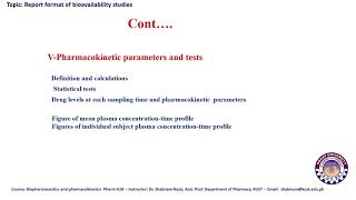 Report format of bioequivalence studies [upl. by Leahcimnaes]