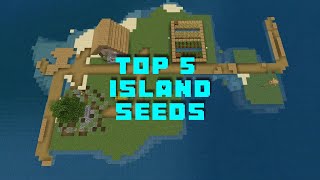 Top 5 Minecraft ISLAND Seeds Bedrock [upl. by Aeslahc]