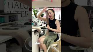 Effect when ponytail on headponytail virginhair ponytailextensions extension highlighthair [upl. by Dekeles]