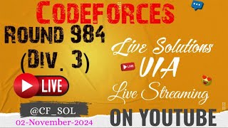 Codeforces Round 984 Div 3 [upl. by Robb129]