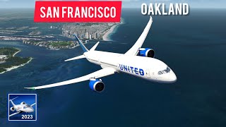 Aerofly Fs 2023 San Francisco to Oakland  Full Flight with advance level of gameplay [upl. by Komarek442]