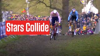 Mathieu Van Der Poel And Wout Van Aert CLASH In Cyclocross World Championships 2023 🇳🇱⚡🇧🇪 [upl. by Lolly]