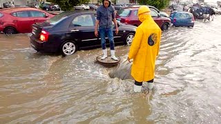 Street Flood Emergency Drain Unclogging Adventure [upl. by Singh299]