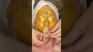 ASMR Facial Golden Jelly Mask [upl. by Annaesor]