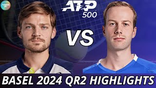 David Goffin vs Botic Van De Zandschulp  Basel 2024 QR2  Highlights [upl. by Blockus]