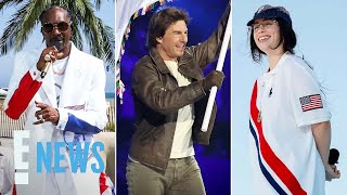 Tom Cruise amp More Stars Who ROCKED the Closing Ceremony in Paris and LA  2024 Olympics  E News [upl. by Imhskal]