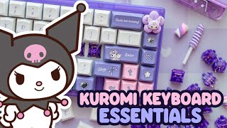 Kuromi Keyboard Essentials 🖤 Kuromi Themed Keyboard  Blackberry Clicky Switches [upl. by Adnarram]